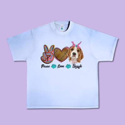Peace Love Beagle Urban Heavy Tee Designed By Ranaportraitstore