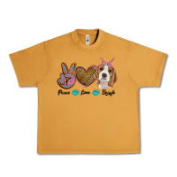Peanut Butter peace love beagle Urban Heavy Tee - RanaPortraitStore