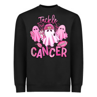 Black tackle cancer halloween ghosts american football Heavyweight Sweatshirt - RanaPortraitStore