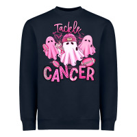 Navy tackle cancer halloween ghosts american football Heavyweight Sweatshirt - RanaPortraitStore