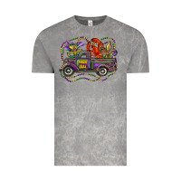 Mardi Gras Truck With Mask Fleur De Lis And Crawfish Vintage Tee | Teevron