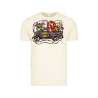 Vintage Arctic mardi gras truck with mask fleur de lis and crawfish Vintage Tee - RanaPortraitStore