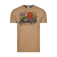 Vintage Coffee mardi gras truck with mask fleur de lis and crawfish Vintage Tee - RanaPortraitStore
