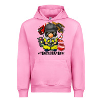 Fuchsia Pink truck driver life gnome Urban Hoodie - BarkalooDesign