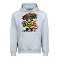 Heather Grey truck driver life gnome Urban Hoodie - BarkalooDesign