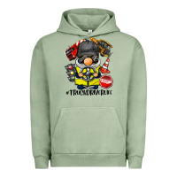 Pigment Oil Green truck driver life gnome Urban Hoodie - BarkalooDesign