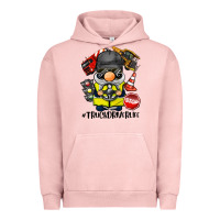 Pigment Salmon truck driver life gnome Urban Hoodie - BarkalooDesign
