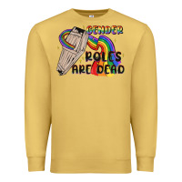 Antique Gold gender roles are dead Premium Sweatshirt - MaliasSmallBusiness