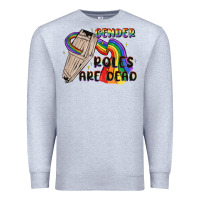 Heather Grey gender roles are dead Premium Sweatshirt - MaliasSmallBusiness