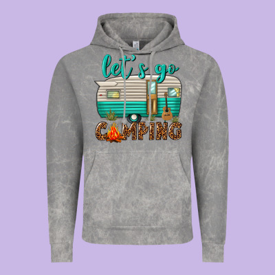 Lets Go Camping Vintage Hoodie Designed By Texasbilliewilder