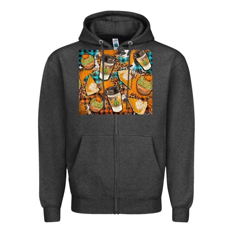 Autumun Distressed Tumbler Zipper Hoodie by BundleAndBundleShop | Teevron
