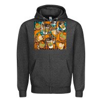Charcoal Heather autumun distressed tumbler Zipper Hoodie - BundleAndBundleShop