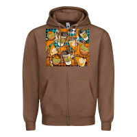 Chestnut autumun distressed tumbler Zipper Hoodie - BundleAndBundleShop