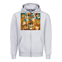 Heather Grey autumun distressed tumbler Zipper Hoodie - BundleAndBundleShop