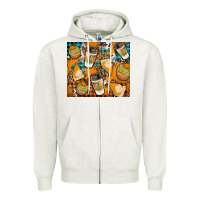 Oatmeal Heather autumun distressed tumbler Zipper Hoodie - BundleAndBundleShop