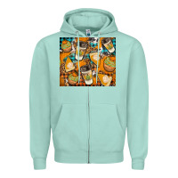 Seafoam autumun distressed tumbler Zipper Hoodie - BundleAndBundleShop