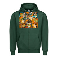 Sports Green autumun distressed tumbler Zipper Hoodie - BundleAndBundleShop