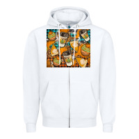 White autumun distressed tumbler Zipper Hoodie - BundleAndBundleShop