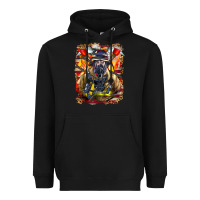 Black firefighter axe and ladder Heavyweight Hoodie - LillyAllenDesigns