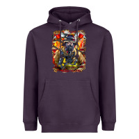 Plum firefighter axe and ladder Heavyweight Hoodie - LillyAllenDesigns