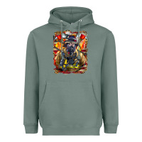 Sage firefighter axe and ladder Heavyweight Hoodie - LillyAllenDesigns