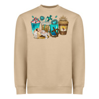 Mushroom jesus coffee cups Heavyweight Sweatshirt - texasbilliewilder