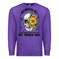Purple mentally ill but totally chill Premium Sweatshirt - MaliasSmallBusiness