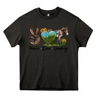 Asphalt Peace Love Donkey Heavy Core Tee - LillyAllenDesigns
