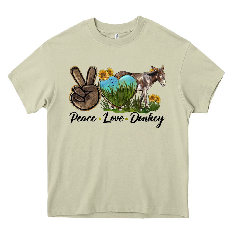 Peace Love Donkey Heavy Core Tee by LillyAllenDesigns | Teevron