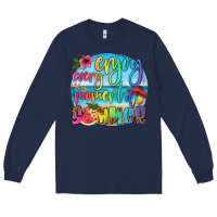 Navy enjoy every moment of summer Long Sleeve Tee - HRA Design Shop