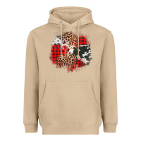 Mushroom leopard cowhide Christmas plaid patches Heavyweight Hoodie - Jasminsmagicworld