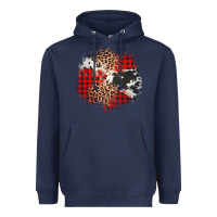 Navy leopard cowhide Christmas plaid patches Heavyweight Hoodie - Jasminsmagicworld