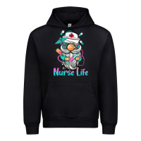 Black nurse life  gnome Urban Hoodie - BarkalooDesign