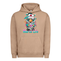 Pigment Burro nurse life  gnome Urban Hoodie - BarkalooDesign
