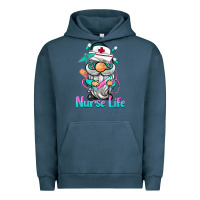 Pigment Midnight Navy nurse life  gnome Urban Hoodie - BarkalooDesign