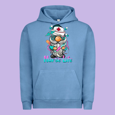 Nurse Life  Gnome Urban Hoodie Designed By Barkaloodesign