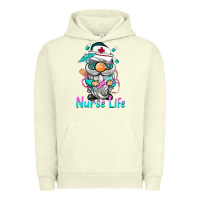Pigment Pistachio nurse life  gnome Urban Hoodie - BarkalooDesign