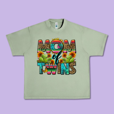 Mom Of Twins Urban Heavy Tee Designed By Zillion Design Studio