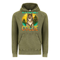 Vintage Olive life is better with a collie Vintage Hoodie - texasbilliewilder