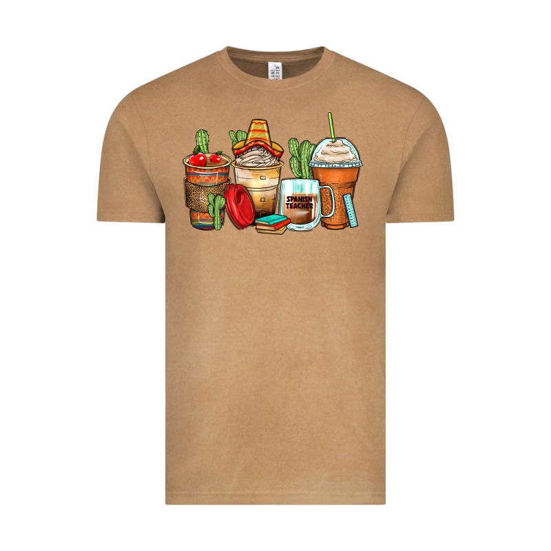 Spanish Teacher Coffee Cups Vintage Tee by Zillion Design Studio | Teevron