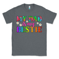 Charcoal Heather my dad is my bestie Classic Tee - HRA Design Shop