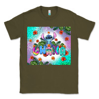 Army Green ohana stitch Classic Tee - AdoDesignShop
