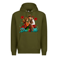 Army Green you and me Premium Hoodie - AdoDesignShop