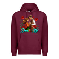 Burgundy you and me Premium Hoodie - AdoDesignShop