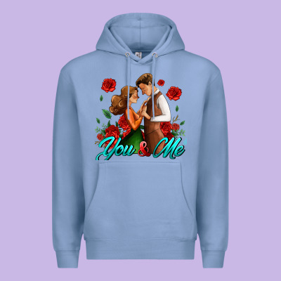 You And Me Premium Hoodie Designed By Adodesignshop