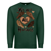 Sports Green we are all humans Premium Sweatshirt - MaliasSmallBusiness