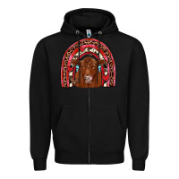 Black valentines red angus rainbow Zipper Hoodie - JahusDesignShop
