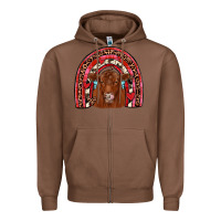 Chestnut valentines red angus rainbow Zipper Hoodie - JahusDesignShop