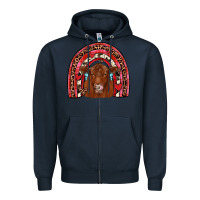 Navy valentines red angus rainbow Zipper Hoodie - JahusDesignShop