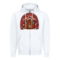 White valentines red angus rainbow Zipper Hoodie - JahusDesignShop